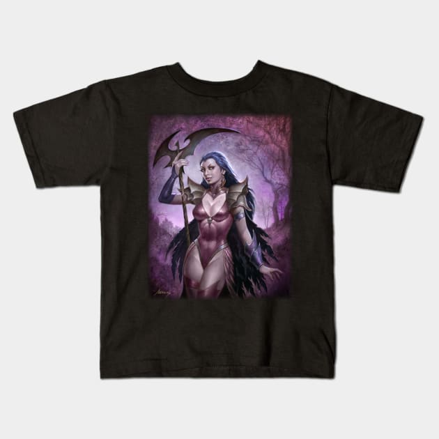 Scythe Kids T-Shirt by Paul_Abrams